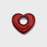 Charms coeur bordeaux